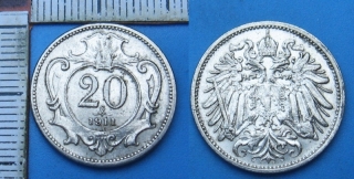 1911 - 20 heller - František Josef I.