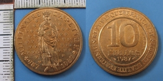 1987 - 10 francs - Francie, Millenaire Capetien