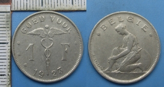 1923 - 1 franc - Belgie