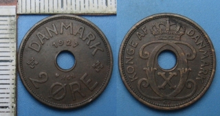 1927 HCN GJ - 2 ore - Dánsko, Christian X.