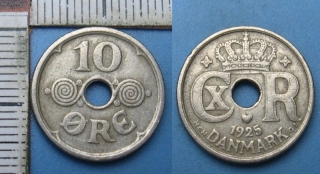 1925 HCN GJ - 10 ore - Dánsko, Christian X.