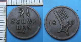 1853 - 2,5 schwaren - svobodné město Brémy