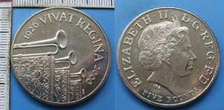 2006 - 5 pounds - Velká Británie, 80. narozeniny královny
