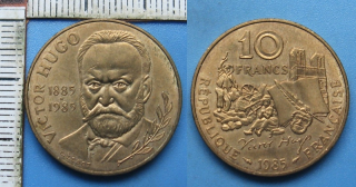 1985 - 10 francs - Francie, Victor Hugo