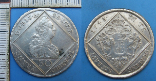 1748 HA - 30 krejcar, stříbro - František Lotrinský, pěkný