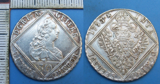 1753 HA - 30 krejcar, stříbro - František Lotrinský, pěkný