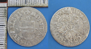 1608 - 3 krejcar, stříbro - Chur, Švýcarsko