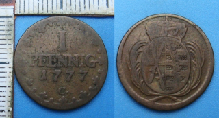 1777 C - 1 pfennig - Sasko, Friedrich August III.