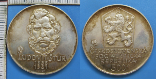 1981 - 500 Kčs, stříbro - Ludovít Štúr