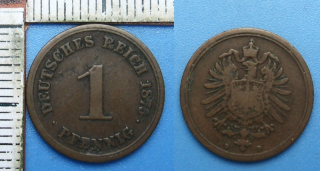 1875 D - 1 pfennig - Německo