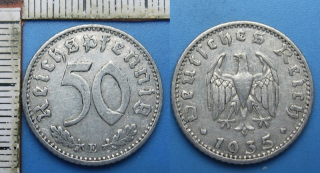 1935 E - 50 reichspfennig - Třetí říše