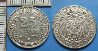1912 A - 25 pfennig - císařské Německo