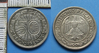 1929 A - 50 reichspfennig - Německo