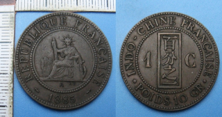 1885 A - 1 cent - Francouzská Indočína