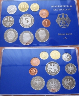 1996 A - sada mincí Německa, NSR - Proof, 10 ks