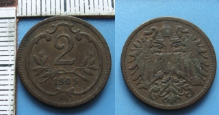 1895 - 2 heller - František Josef I.