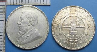 1896 - 2 shillings, stříbro - Zuid Afrika - Jižní Afrika