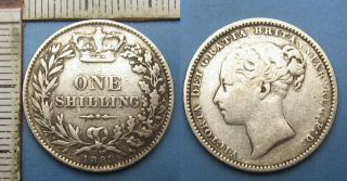 1883 - 1 shilling, stříbro - Velká Británie, Victoria