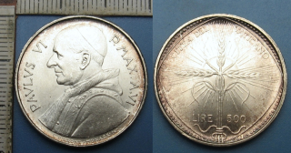 1968 - 500 lir, stříbro - Vatikán, Pavel VI.
