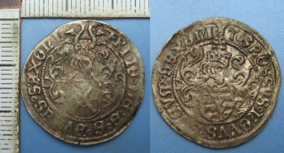 1507-1525 - zinsgroschen, stříbro - Sasko, Friedrich III., Johann a Georg, Buchholz