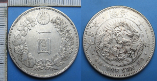 1888 - 1 jen, stříbro - Japonsko, éra Meiji