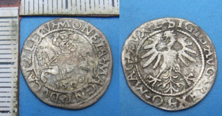 1560 - 1/2 groš, stříbro - Litva, Zikmund II. August