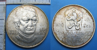 1985 - 100 Kčs, stříbro - Ján Hollý