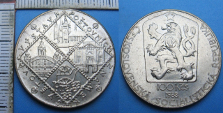 1988 - 100 Kčs, stříbro - Světová výstava poštovních známek Praga 88