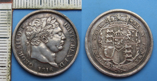 1816 - 1 shilling, stříbro - Velká Británie, Jiří III.