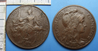 1914 - 10 centimes - Francie