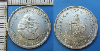 1964 - 10 cents, stříbro - Jižní Afrika, Jan van Riebeeck