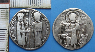 1268-1275 - grosso, stříbro - Benátky, dóže Lorenzo Tiepolo