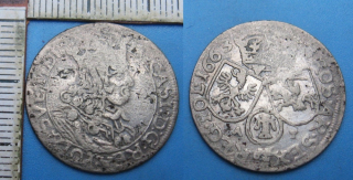 1663 - VI groš, stříbro - Polsko, Jan Kazimír