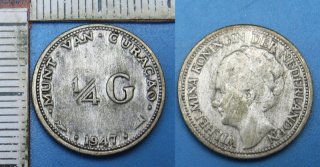 1947 - 1/4 gulden, stříbro - Curacao