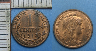 1919 - 1 centime - Francie