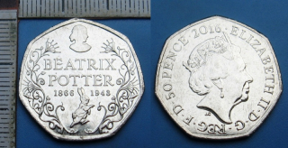 2016 - 50 pence - Velká Británie, Beatrix Potter