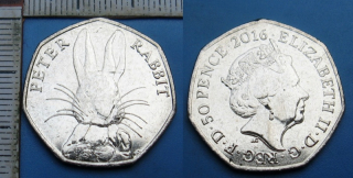 2016 - 50 pence - Velká Británie, Peter Rabbit