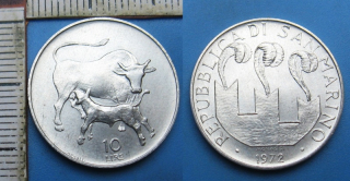 1972 - 10 lir - San Marino