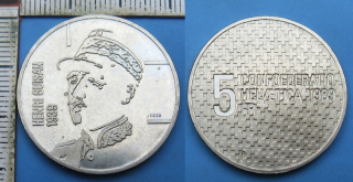 1989 - 5 francs - Švýcarsko, Henri Guisan