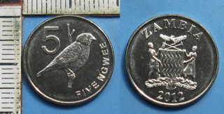 2012 - 5 ngwee - Zambie