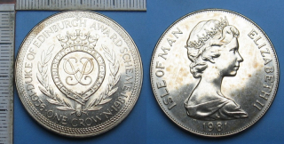1981 - 1 crown - Isle of Man, Duke of Edinburgh Award Scheme