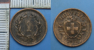 1931 B - 1 rappen - Švýcarsko