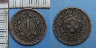 1938 B - 1 rappen - Švýcarsko