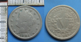 1901 - V cents - USA