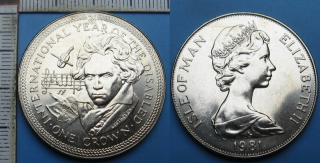 1981 - 1 crown - Isle of Man, International year of the Disabled