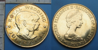 1981 - 2 pounds - Jersey, Royal Wedding