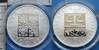 2024 - 100 Kč, PROOF, stříbro - Nejvyšší státní zastupitelství, certifikát, etue, kapsle