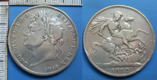 1822 - 1 crown, stříbro - Velká Británie, Jiří IIII.