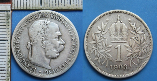 1903 - 1 koruna, stříbro - František Josef I., vzácnější