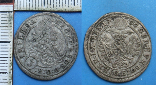 1702 GE - 3 krejcar, stříbro - Leopold I., Praha, Egerer